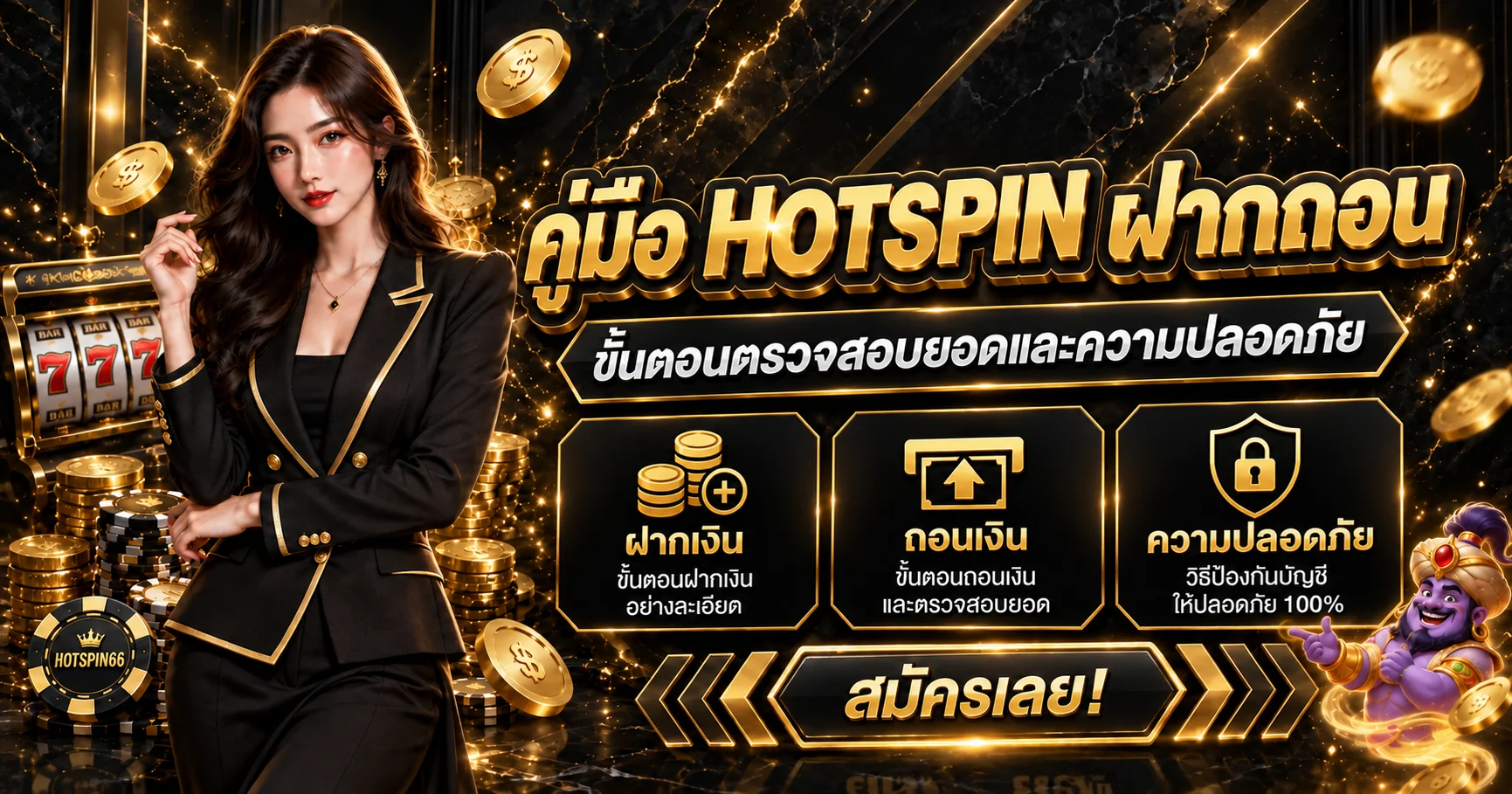 HOTSPIN ฝากถอน วิธีเช็คยอดและทำรายการปลอดภัย